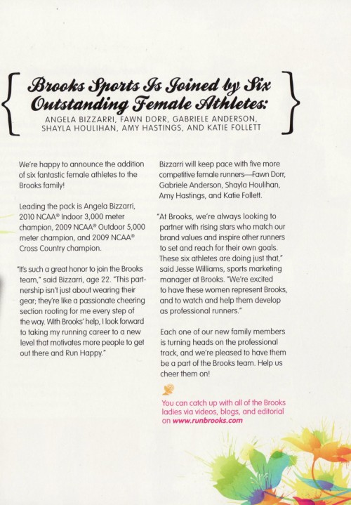 B Inspired Magazine for Brooks: Female Athletes 2